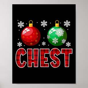Chest Nuts Fun Matching Chestnuts Christmas Couple Poster