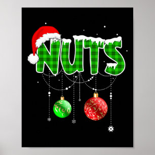 Chest Nuts Fun Matching Chestnuts Christmas Couple Poster