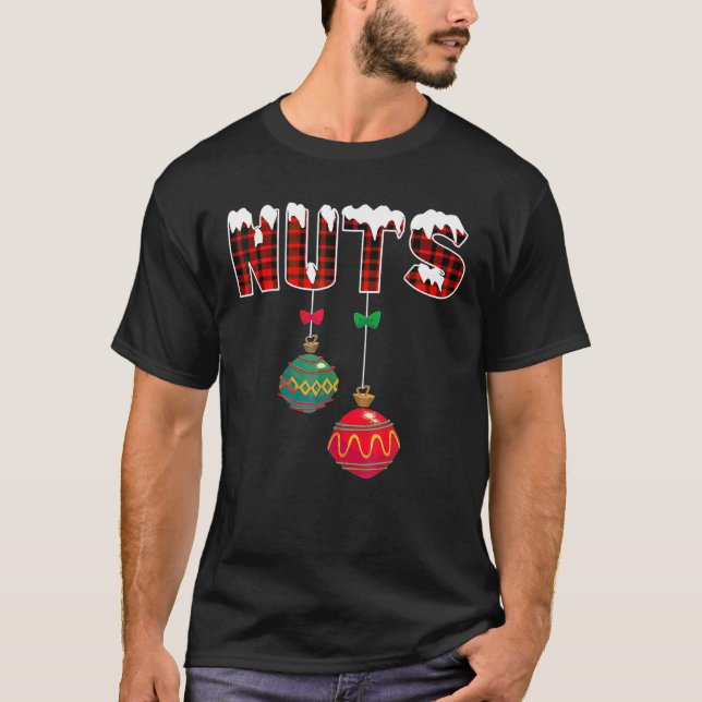 Chest Nuts Funny Matching Chestnuts Christmas T-Shirt (Front)