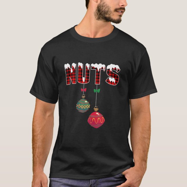 Chest Nuts Matching Chestnuts Christmas Nuts Coupl T-Shirt (Front)
