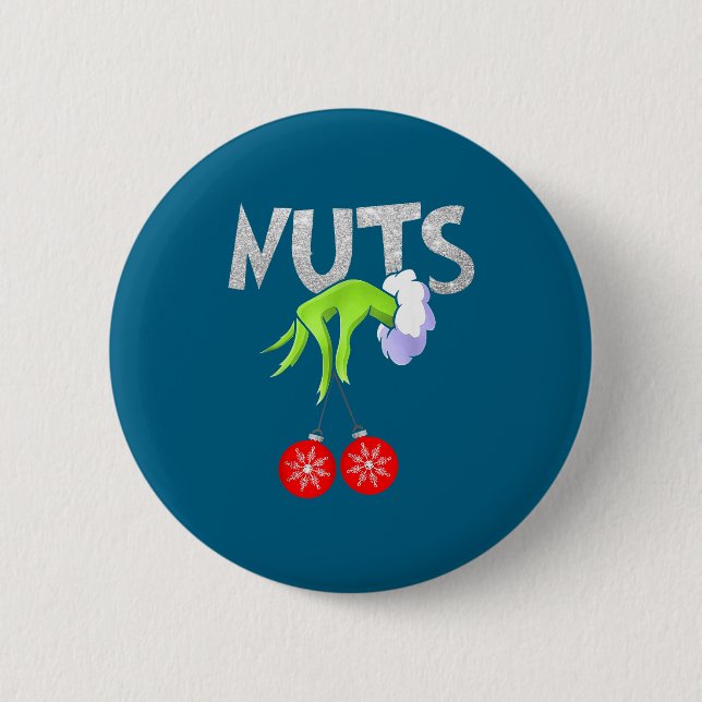 Chest Nuts Matching Chestnuts Christmas Snow Coupl 6 Cm Round Badge (Front)