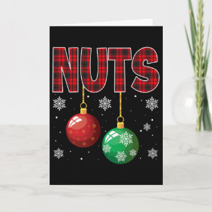 Chest Nuts Matching Chestnuts Fun Christmas Couple Card