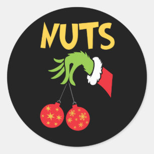 Chest Nuts Matching Chestnuts Fun Christmas Couple Classic Round Sticker