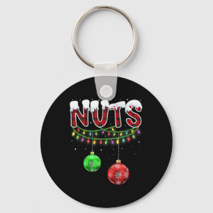Chest Nuts Matching Chestnuts Fun Christmas Couple Key Ring