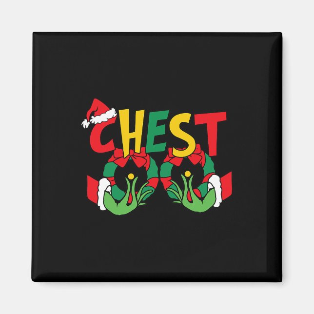 Chest Nuts Matching Chestnuts Fun Christmas Couple Magnet (Front)