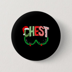 Chest Nuts Matching Chestnuts Funny Christmas Coup 6 Cm Round Badge