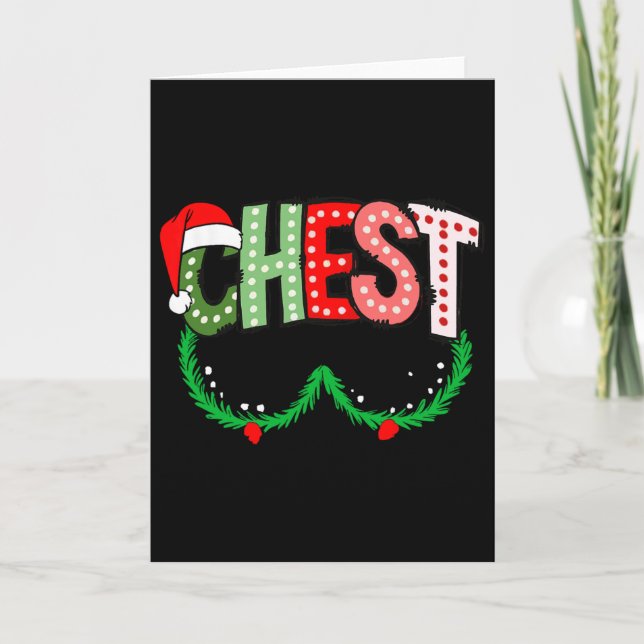 Chest Nuts Matching Chestnuts Funny Christmas Coup Card (Front)