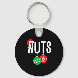 Chest Nuts Matching Chestnuts Funny Christmas Coup Key Ring