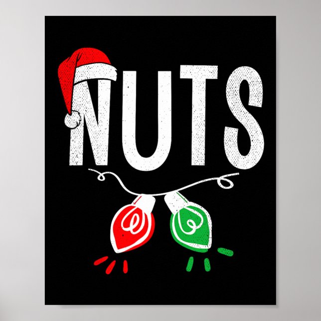 Chest Nuts Matching Chestnuts Funny Christmas Coup Poster (Front)
