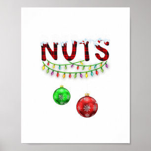 chest nuts matching chestnuts funny christmas coup poster