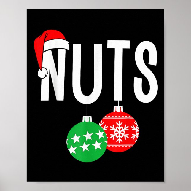 Chest Nuts Matching Chestnuts Funny Christmas Coup Poster (Front)