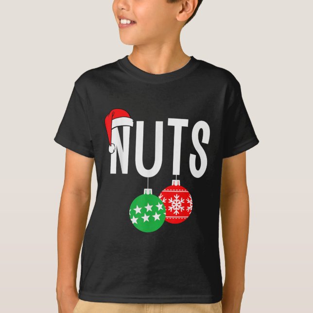 Chest Nuts Matching Chestnuts Funny Christmas Coup T-Shirt (Front)