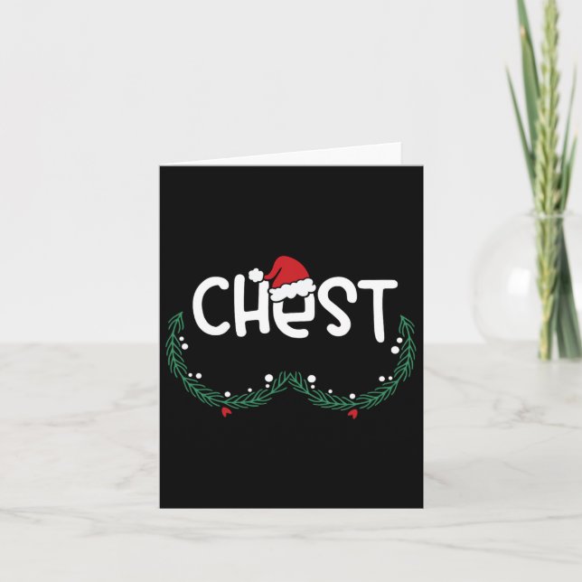 Chest Nuts Matching Chestnuts Xmas Christmas Coupl Card (Front)