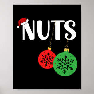 Chest Nuts Matching Chestnuts Xmas Christmas Coupl Poster
