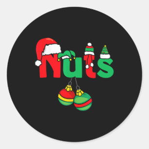 Chest Nuts Matching Couples Chestnuts Funny Christ Classic Round Sticker