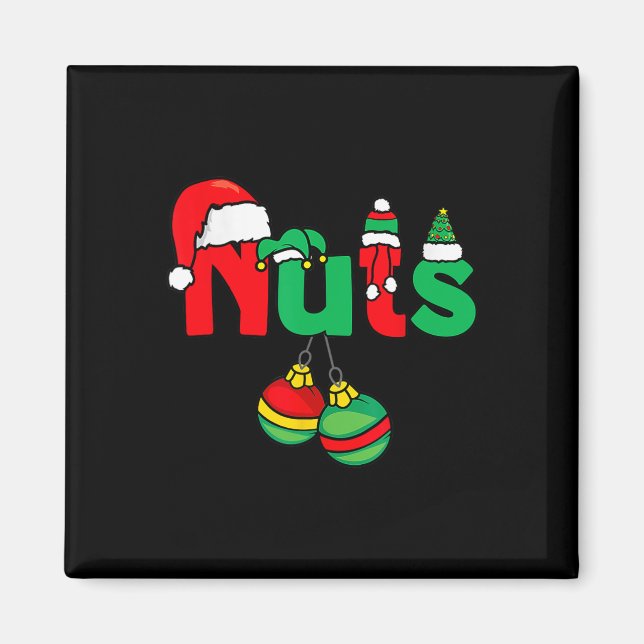 Chest Nuts Matching Couples Chestnuts Funny Christ Magnet (Front)