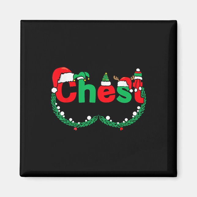 Chest Nuts Matching Couples Chestnuts Funny Christ Magnet (Front)