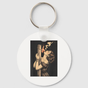 Chest Nuts Roasting Funny Naughty Santa Dirty Food Key Ring
