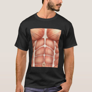 Chest Six Pack Abs Muscles Anatomy costume T-Shirt