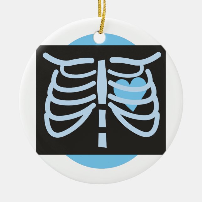 Chest X-Ray Ceramic Tree Decoration (Front)