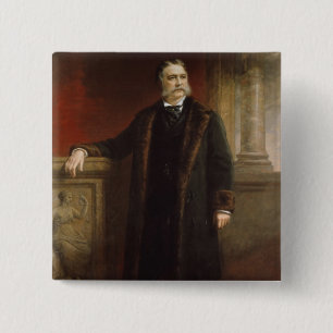 Chester A. Arthur 15 Cm Square Badge