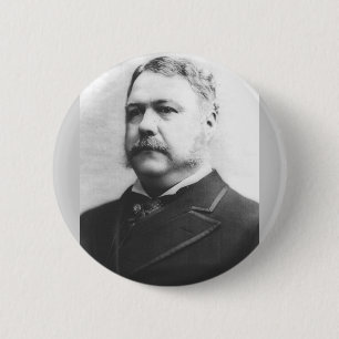 Chester A. Arthur 21st President 6 Cm Round Badge