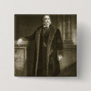 Chester A. Arthur, 21st President of the United St 15 Cm Square Badge