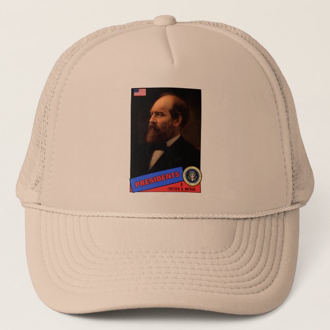 Chester A. Arthur Baseball Card Trucker Hat (Front)