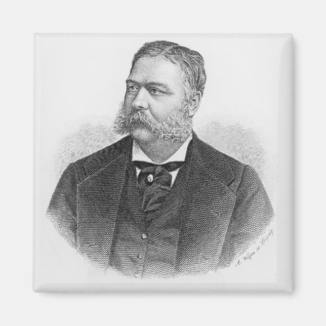 Chester Alan Arthur , engraved by A. Weger Magnet (Front)