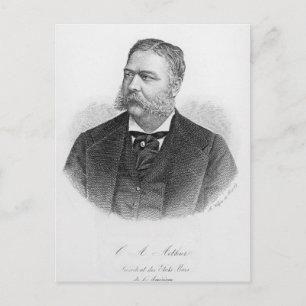 Chester Alan Arthur , engraved by A. Weger Postcard