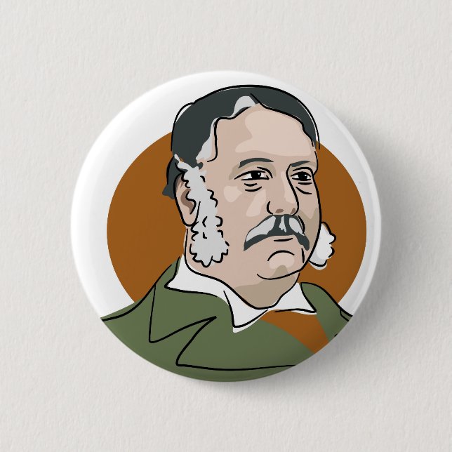 Chester Arthur 6 Cm Round Badge (Front)