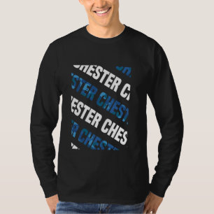 Chester Camo Pattern Blue Camouflage T-Shirt