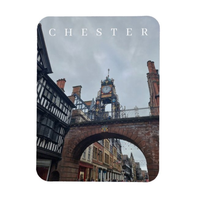 Chester Eastgate Clock view fridge magnet (Vertical)