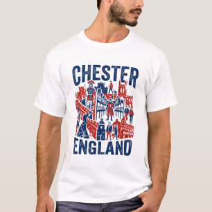 Chester England City Walls And Eastgate Clock T-Shirt