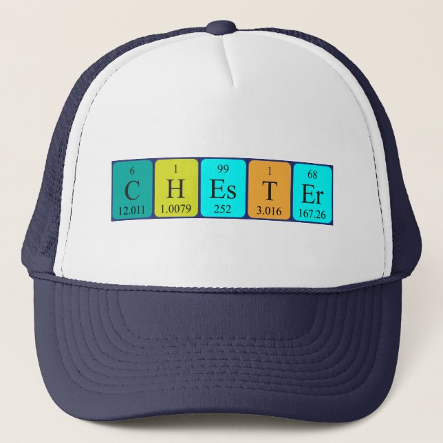Chester periodic table name hat (Front)