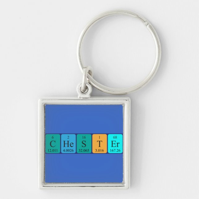 Chester periodic table name keyring (Front)