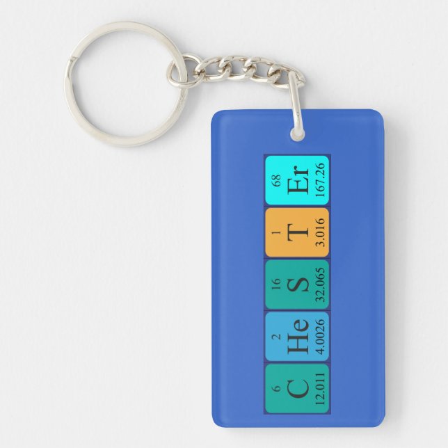 Chester periodic table name keyring (Front)