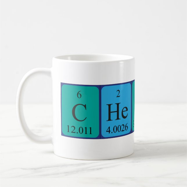 Chester periodic table name mug (Left)