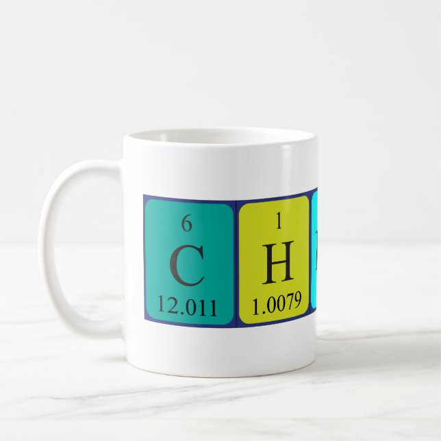 Chester periodic table name mug (Left)