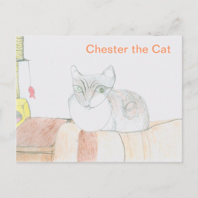Chester the Cat Postcard (Front)