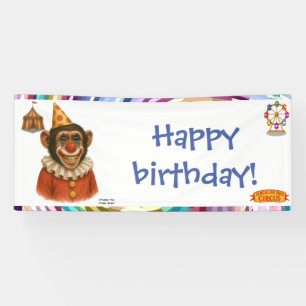 Chester the chimp clown banner