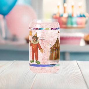 Chester the chimp clown can glass