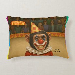 Chester the chimp clown decorative cushion