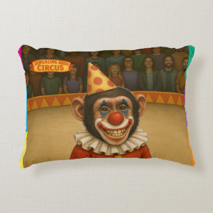 Chester the chimp clown decorative cushion