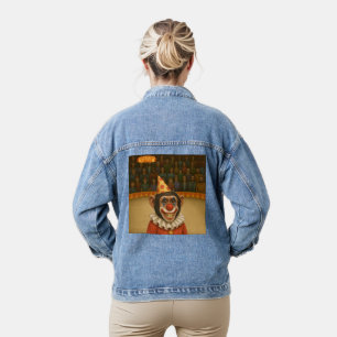 Chester the chimp clown denim jacket