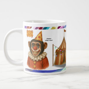 Chester the chimp clown large coffee mug
