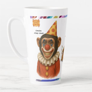 Chester the chimp clown latte mug