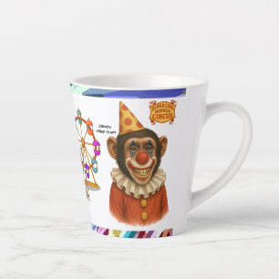Chester the chimp clown latte mug