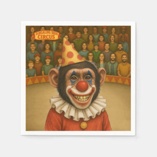 Chester the chimp clown napkin