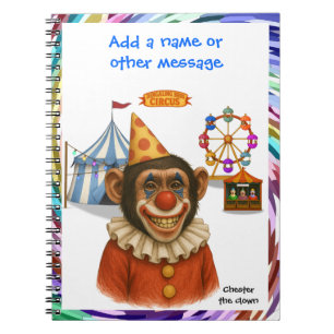 Chester the chimp clown notebook